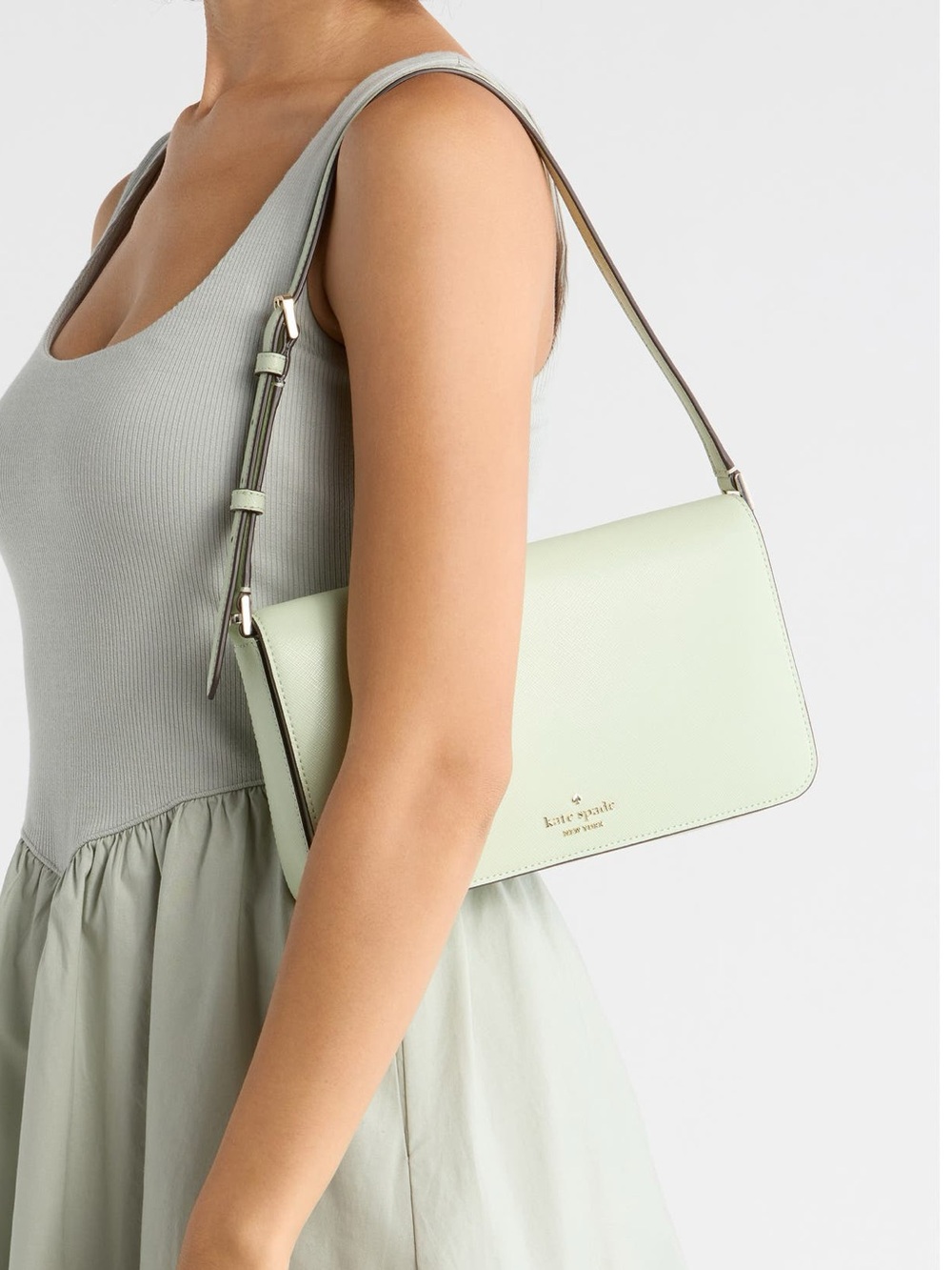 NWT Kate Spade Staci Saffiano Leather Medium Flap Shoulder Bag